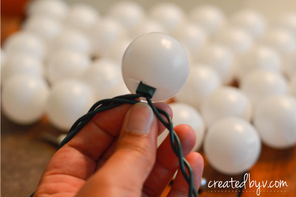DIY Ping Pong Ball Lights - created by v.