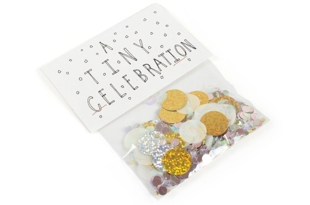A small collection of my favorite gift wrapping ideas including this mailable bag of confetti by Catbird.