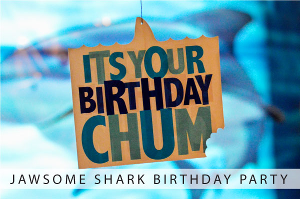 My son is four. He really likes sharks. This year, I turned our home into shark-infested waters to surprise him with a Jawsome Shark Birthday Party!